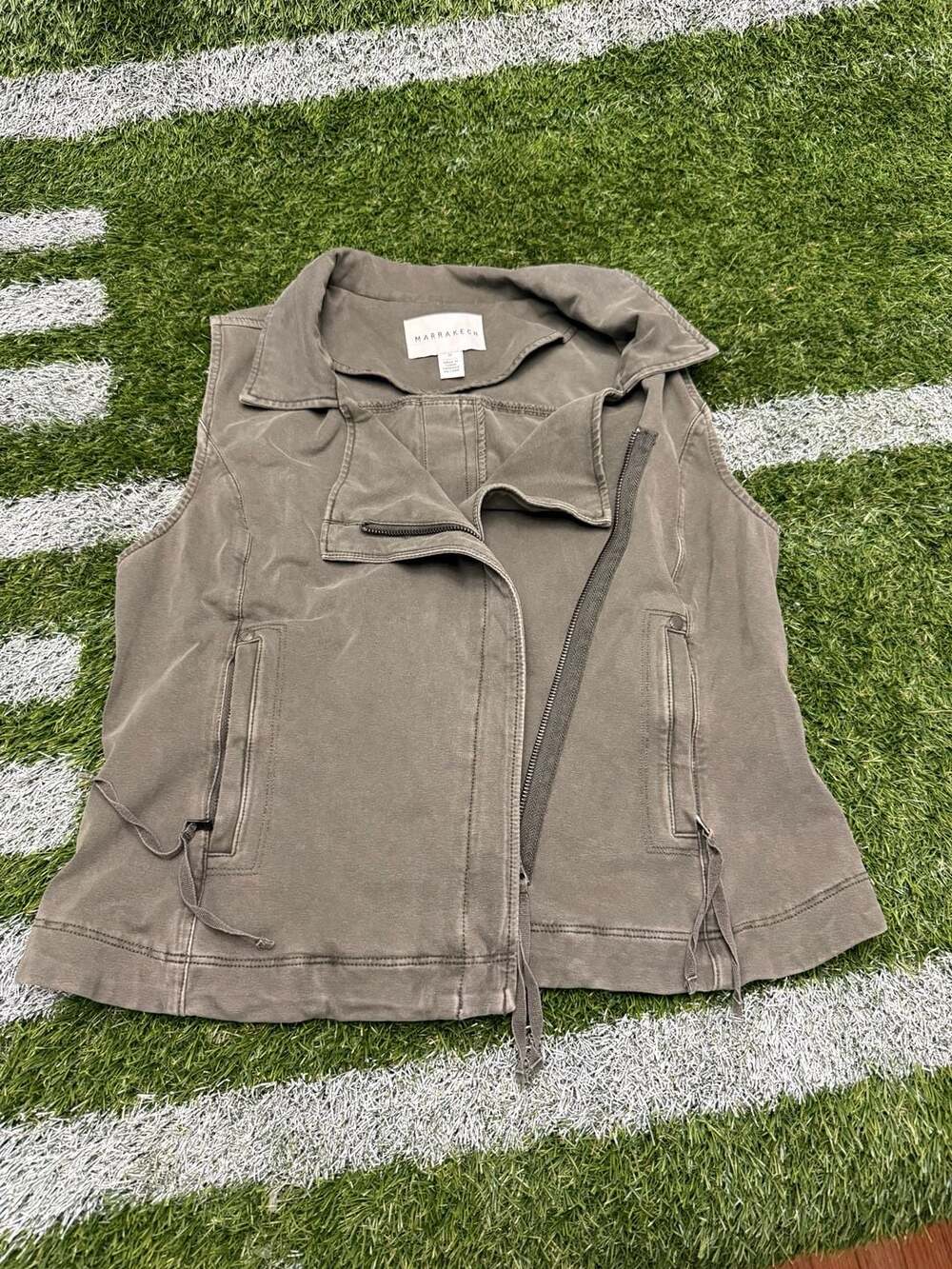 Marrakech Olive Green Utility Moto Vest
